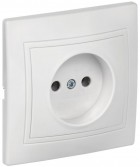 Розетка 1-м СП Кварта 10А IP20 без заземл. бел. ИЭК ERK13-K01-10-DM