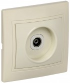 Розетка TV 1-м СП Кварта РТВ10-ККм IP20 крем. ИЭК EAK10-K33-DM