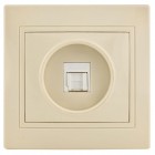 Розетка компьютерная 1-м СП Кварта РК10-ККм IP20 крем. ИЭК EKK10-K33-DM
