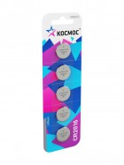 Элемент питания CR2016 5хBL (блист.5шт) Космос KOC20165BL