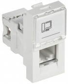 Механизм розетки информ. 1-м ПРАЙМЕР 1мод. RJ45 5еUTP IEK CKK-40D-RI1-K01