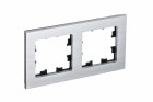 Рамка 2-м Atlas Design NATURE металл серебр. SchE ATN312102