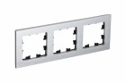 Рамка 3-м Atlas Design NATURE металл серебр. SchE ATN312103