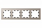 Рамка 4-м Atlas Design NATURE стекло шампань SchE ATN320504