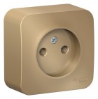 Розетка 1-м ОП Blanca 16А IP20 250В без заземл. без защ. шторок с изолир. пластиной титан SE BLNRA000114