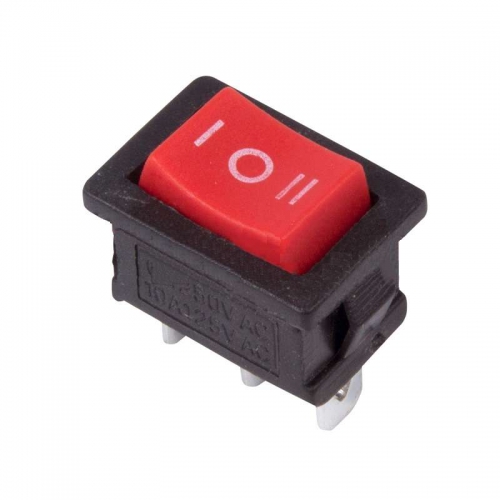 Выключатель клавишный 250В 6А (3с) ON-OFF-ON красн. с нейтралью Mini (RWB-205; SC-768) REXANT 36-2144 36-2144