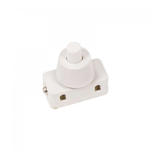 Выключатель-кнопка 250В 2А (2с) ON-OFF бел. (PBS-17A) (для настольной лампы) Rexant 36-3012 36-3012