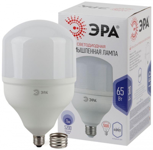 Лампа светодиодная высокомощная POWER 65W-6500-E27/E40 ЭРА 5200лм Б0027924 Б0027924