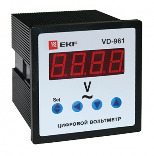 Вольтметр цифровой VD-961 на панель 96х96 однофазный EKF vd-961 vd-961