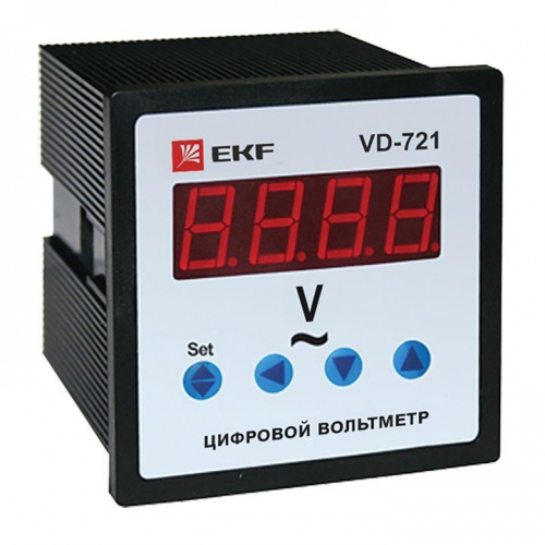 Вольтметр цифровой VD-721 на панель 72х72 однофазный EKF vd-721 vd-721