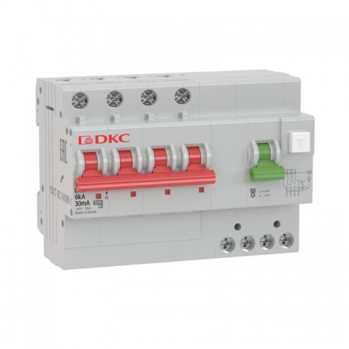 Выключатель автоматический дифференциального тока 4п C 20А 30мА 6кА тип A YON MDV63 DKC MDV63-42C20-A MDV63-42C20-A
