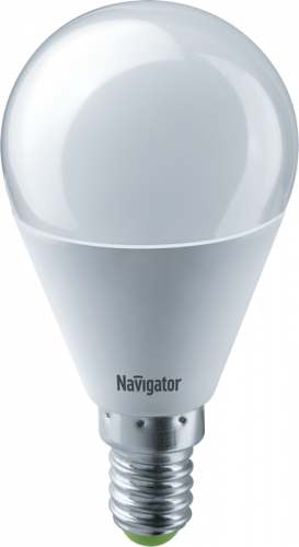 Лампа светодиодная 61 335 NLL-G45-8.5-230-6.5K-E14 8.5Вт шар матовая 6500К холод. бел. E14 730лм 176-264В NAVIGATOR 61335 61335