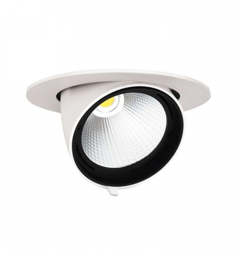 Светильник светодиодный PLED DL4 WH Downlight 40Вт 4000К IP40 24град. ДВО встраив. поворотн. JazzWay 5021921 5021921