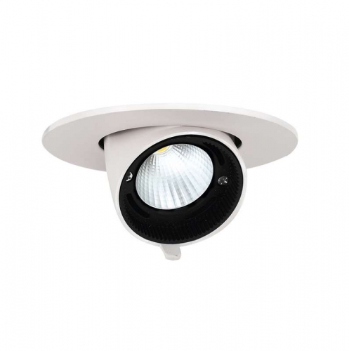 Светильник светодиодный PLED DL4 WH Downlight 18Вт 4000К IP40 24град. ДВО встраив. поворотн. JazzWay 5021884 5021884