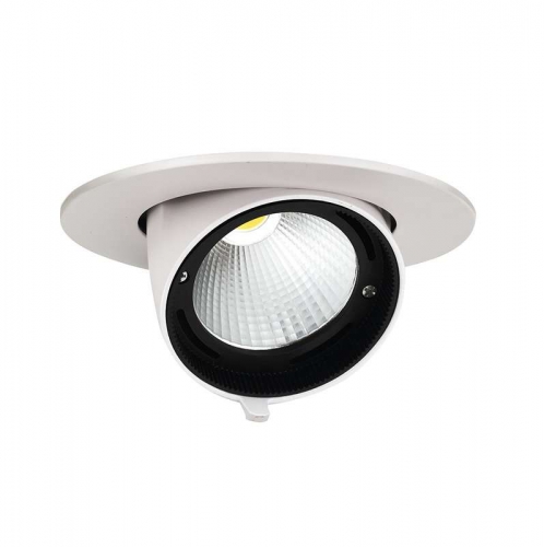 Светильник светодиодный PLED DL4 WH Downlight 30Вт 4000К IP40 24град. ДВО встраив. поворотн. JazzWay 5021907 5021907