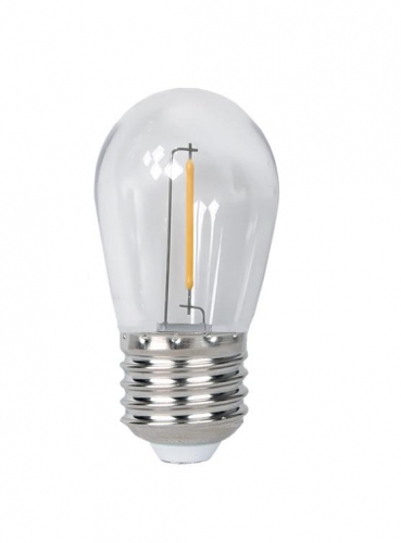 Лампа светодиодная филаментная PLED-ECO-S14 1Вт 2700К тепл. бел. CLEAR E27 для Белт-лайт JazzWay 5040625 5040625