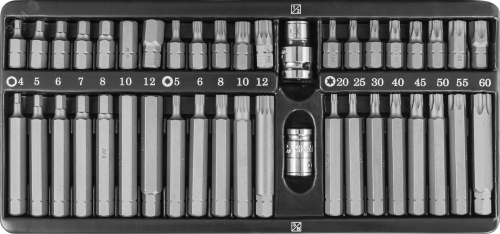 Набор вставок-бит 10 мм DR с переходниками, 42 предмета Jonnesway S29H4142SM S29H4142SM