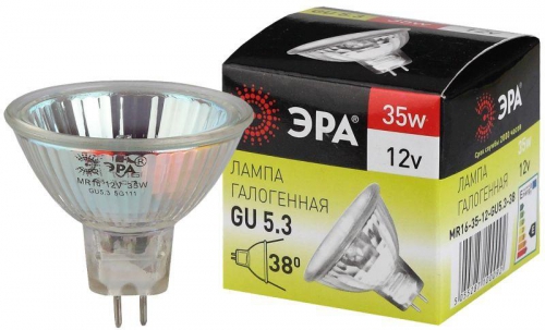 Лампа галогенная GU5.3-MR16-35W-12V-Cl ЭРА C0027355 C0027355