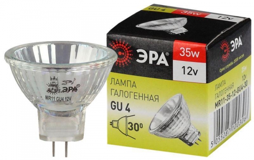 Лампа галогенная GU4-MR11-35W-12V-30Cl ЭРА C0027362 C0027362