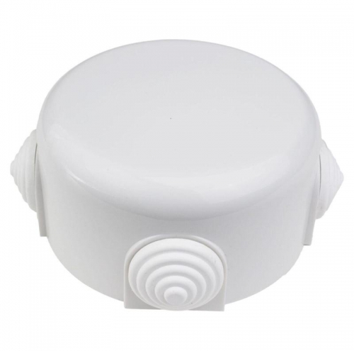Коробка распределительная 90мм R (4 кабельных ввода в комплекте) пластик бел. Bironi R1-523-21-K R1-523-21-K