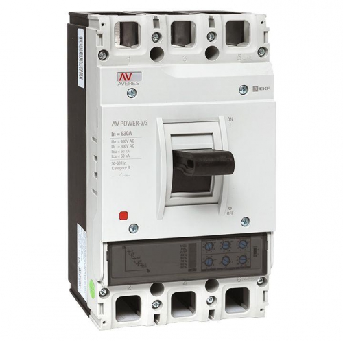 Выключатель автоматический 3п 630А 50кА AV POWER-3/3 ETU2.0 AVERES EKF mccb-33-630-2.0-av mccb-33-630-2.0-av