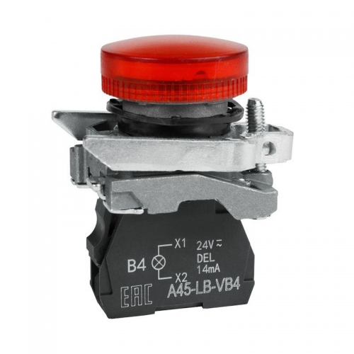 Лампа сигнальная OptiSignal D22 C4-L-B4 красн. металл 24VAC/DC XB4BVB4 КЭАЗ 332177 332177