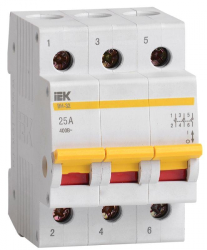 Выключатель нагрузки ВН-32 25А/3П IEK MNV10-3-025 MNV10-3-025