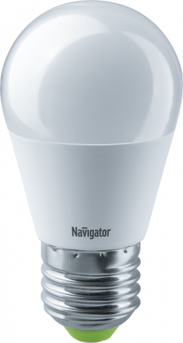 Лампа светодиодная 61 336 NLL-G45-8.5-230-2.7K-E27 8.5Вт шар матовая 2700К тепл. бел. E27 640лм 176-264В Navigator 61336 61336
