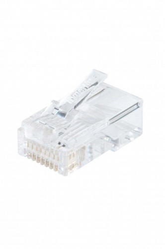 Разъем RJ45 8P8C кат.5E UTP PLUG-8P8C-U-C5-100 для ож и мж кабеля Hyperline 49377 49377