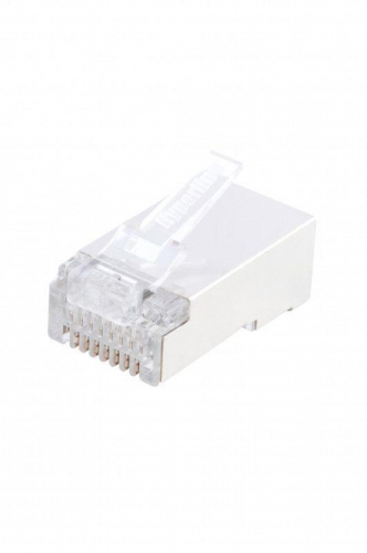 Разъем RJ45 (8P8C) под витую пару кат.5E экранир. PLUG-8P8C-U-C5-SH-100 универс. (для ож и мж кабеля) (уп.100шт) Hyperline 49375 49375