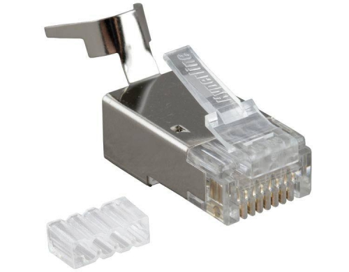 Разъем RJ45 8P8C кат.6 FTP PLUG-8P8C-UV-C6-TW-SH-10 экранир. универс. (уп.10шт) Hyperline 49340 49340