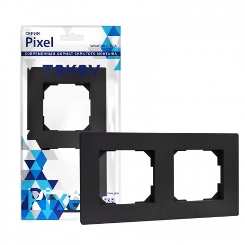 Рамка 2-м Pixel универс. карбон TOKOV ELECTRIC TKE-PX-RM2-C14 TKE-PX-RM2-C14
