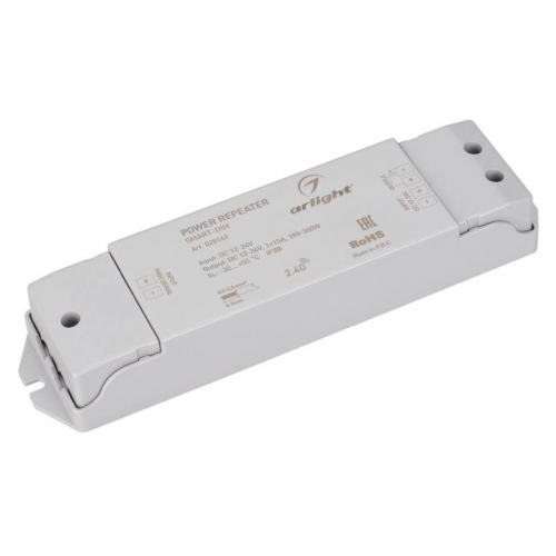 Усилитель SMART-DIM (12-24В 1х15А IP20 пластик Arlight 028142 028142