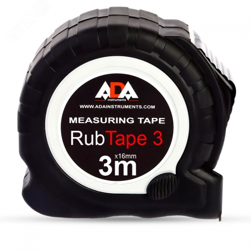 Рулетка RubTape 3 (сталь, с двумя СТОПами, 3 м) ADA А00155 А00155