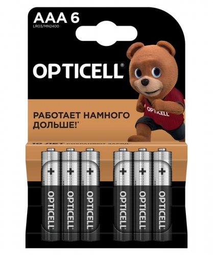 Элемент питания алкалиновый AAA/LR03 (блист. 6шт) Basic Opticell 5051007 5051007