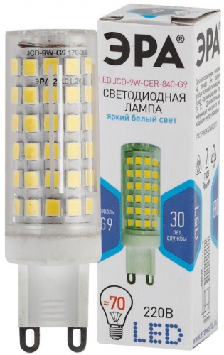 Лампа светодиодная JCD-9W-CER-840-G9 720лм Эра Б0033186 Б0033186