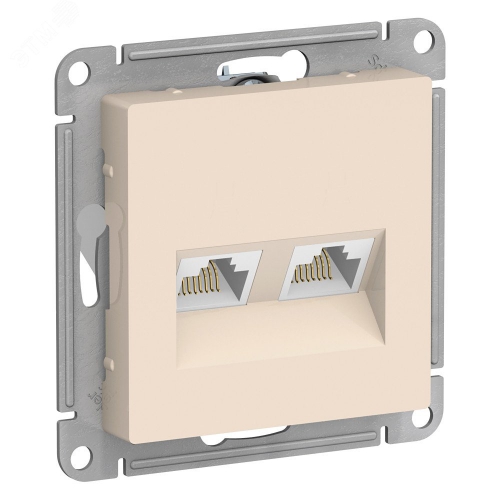 Розетка компьютерная 2-м AtlasDesign RJ45 кат.5E механизм беж. SE ATN000285 ATN000285