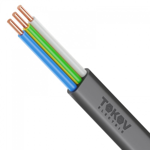Кабель TOKOV ELECTRIC ВВГ-Пнг(А)-LS 3х1.5 ОК (N PE) 0.66кВ (м) УТ000028390 УТ000028390