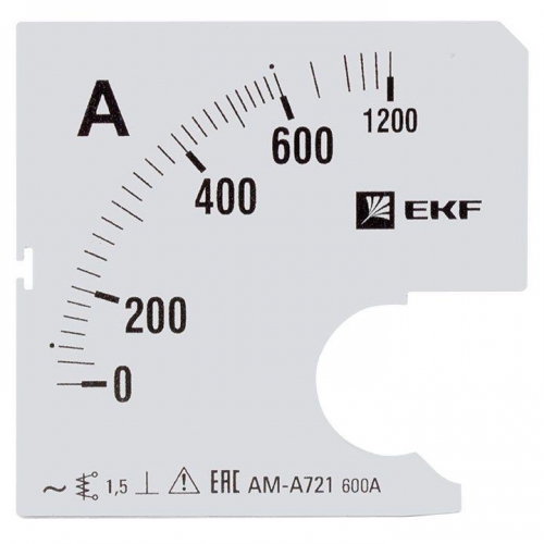 Шкала сменная для A721 600/5А-1.5 PROxima EKF s-a721-600 s-a721-600