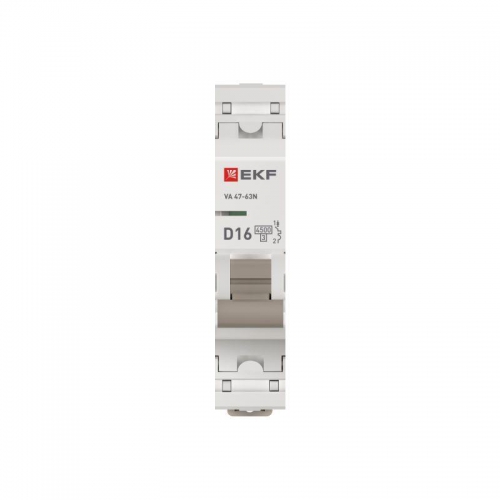 Выключатель автоматический 1п D 16А 4.5кА ВА 47-63N PROxima EKF M634116D M634116D