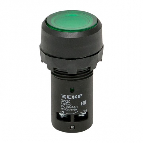 Кнопка SW2C-10D с подсветкой зел. NO EKF sw2c-md-g sw2c-md-g