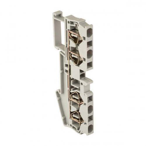 Колодка клеммная ST-2.5 28А 4 вывода пружинная сер. EKF plc-jxb-st-2.5-4 plc-jxb-st-2.5-4