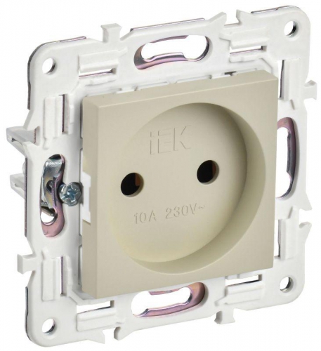Розетка SKANDY 10А без заземл. без защ. шторок SK-R02B беж. IEK SK-R10-10-K10 SK-R10-10-K10