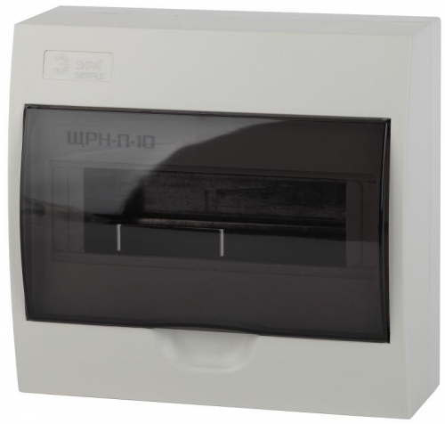 Бокс ЩРН-П-10 мод. навесной пластик IP41 SIMPLE NO-box_simple-plastic_10_surface ЭРА Б0041524 Б0041524