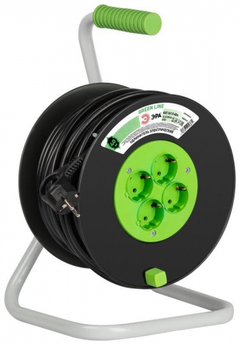 Удлинитель на пластик. катушке 4х40м с заземл. KAT-3x1.5-40m Greenline ПВС 3х1.5 Эра Б0065132 Б0065132