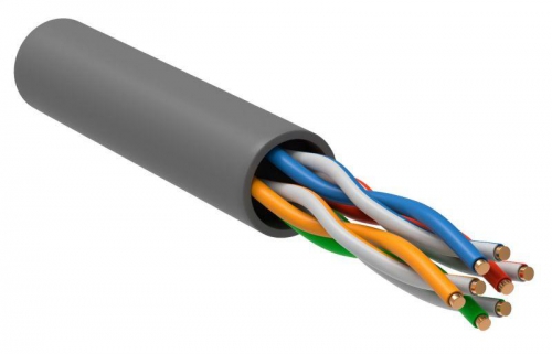 Кабель витая пара U/UTP кат.5E 4х2х24AWG solid CU PVC сер. (м) GENERICA BC1-C5E04-111-305-G BC1-C5E04-111-305-G