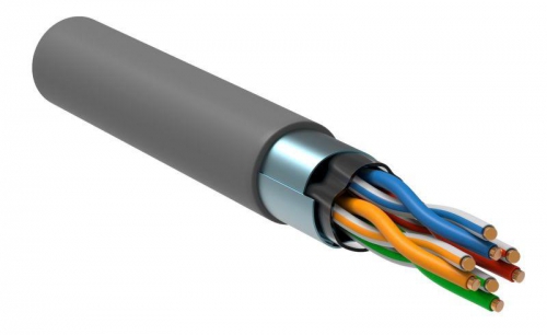 Кабель витая пара F/UTP кат.5E 4х2х24AWG solid CU PVC сер. (м) GENERICA BC1-C5E04-311-305-G BC1-C5E04-311-305-G