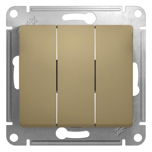 Выключатель 3-кл. СП Glossa 10А IP20 (сх. 1+1+1) 10AX механизм титан SE GSL000431 GSL000431