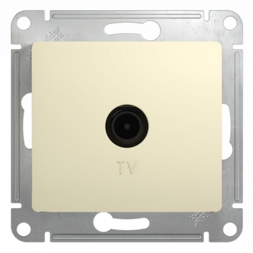 Розетка телевизионная оконечная TV 1-м СП Glossa 1дБ механизм беж. SE GSL000291 GSL000291
