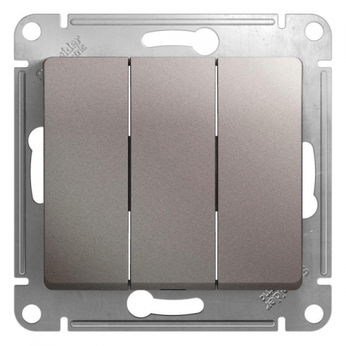 Выключатель 3-кл. СП Glossa 10А IP20 (сх. 3) 10AX механизм платина SE GSL001231 GSL001231